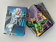 1992 Marvel Masterpieces I: 1x NM/VF Complete Base Set Trading Cards #1-100 +TIN picture