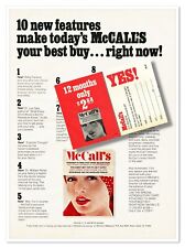 McCall's Magazine Subscription Vintage 1972 Full-Page Magazine Ad & Mailer Card picture