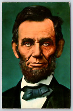 c1960s Abraham Lincoln Sixteenth President Portrait Vintage Postcard picture