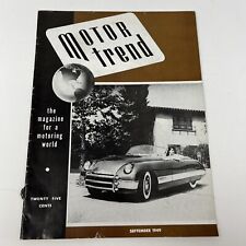 Motor Trend September 1949 Vol 1 No 1 First Issue Kurtis Sport Car Reprint picture