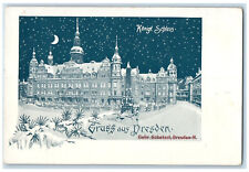 c1905 Royal Lock Moonlight Greetings from Dresden Germany Antique Postcard picture