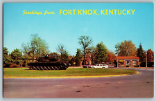 Fort Knox, Kentucky - Main Entrance to Armor Center - Vintage Postcard picture