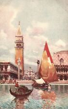 Postcard 1910's Venezia Piazetta S Marco Dalla Laguna Lake Venice Italy Artwork picture