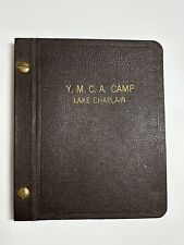 Antique c1910 Scrap Book for YMCA Camp Lake Champlain-Embossed- 19 pgs Blank picture