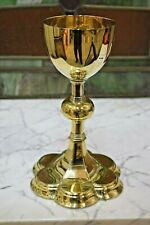 Nice Antique 100 Year Old Gold Plated Gothic Chalice 9 1/4