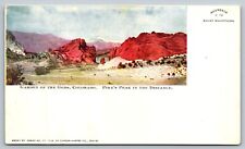 Postcard CO Gateway garden of the Gods Pike's Peak in Distance picture
