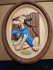 Vintage 1970s Walt Disney’s Pluto Mascot Water 3-D Wall Plaque 10