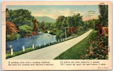 Postcard - Sacandaga River, Adirondack Mountains - New York picture