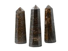 5Pcs Set Natural Bronzite Crystal Points Home Office Table Decor 3-4Inches picture