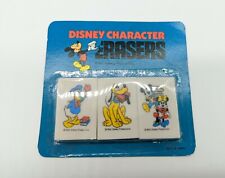 Vintage Disney Character Erasers Walt Disney Productions Mickey, Minnie, Donald  picture