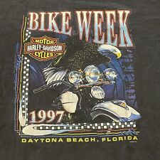 Vintage 1997 Harley Davidson DAYTONA BIKE WEEK t-shirt; no tag; Mens Large picture