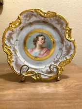 DRESDEN HAND PAINTED 9 INCH PORTRAIT PLATE picture