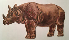 1880's New England Mince Meat Advertising Victorian Trade Card Die Cut Rhino picture