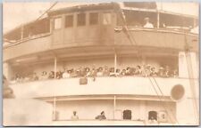 Europa Norddeutscher Lloyd Bremen Passenger Steamboat Ship Photo RPPC Postcard picture