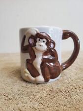 JSNY Vintage Ceramic Monkey Animal Mug Cup picture