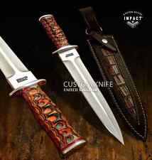 IMPACT CUTLERY CUSTOM HUNTING DAGGER KNIFE EXOTIC WOOD HANDLE- 1673 picture