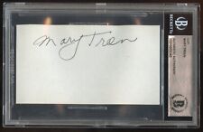 Mary Treen d1989 signed autograph auto 2x3 cut Actress It's A Wonderful Life BAS picture