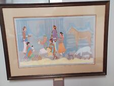 Rare Signed Harrison Begay Lithograph Print- Navajo Nativity picture