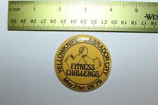 VTG Canada Yellowknife Lab City Fitness Challenge 1979 Button Pin Badge picture