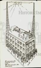 1924 Press Photo Illustration of Radio Station KFI, Los Angeles, California picture
