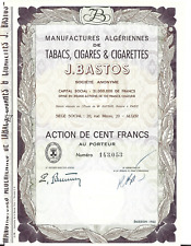 ALGIERS - Algerian Manufactures of TOBACCO, CIGARS & CIGARETTES BASTOS picture