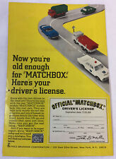 1969 MATCHBOX Driver's License Ad Page  picture