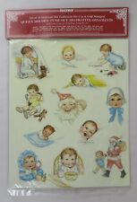 Shakman Collection Infant Santa Push Out Ornaments Double Sided NIP NOS picture