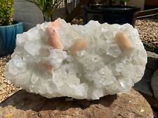 Apophyllite-Pink Stilbite Cluster-Origin- Sauda Mine, Maharashtra, India picture