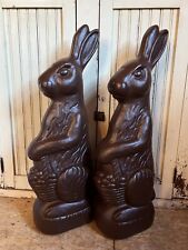 Blow Mold Rabbits Giant Plastic Chocolate Easter Displays Union Products PAIR picture