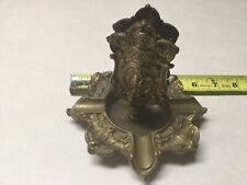Rare Antique Bronze Advertising Dent Hardware Co. Cigar Ashtray w/ Match Holder picture
