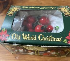 The Merck Family’s Old World Christmas, 16 Handblown Glass Cherries Ornaments picture