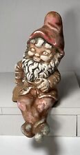 Knome Gnome Vintage 1960’s Rare German Made Ceramic Sitting Gnome Garden Figure picture