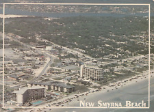 Vintage Postcard New Smyrna Beach Florida Aerial Photograph Posted Shoreline picture