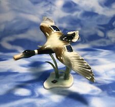 AS IS  Alka Kunst E&R G. Bochmann Flying Mallard Duck Porcelain Figurine #322 picture
