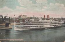 1901 Color Photo Postcard Steamer Hendrick Hudson and Albany New York picture