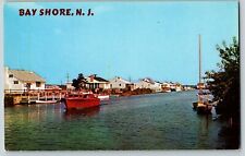 Postcard Boats on the Channel Lagoon Bay Shore New Jersey picture