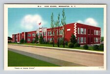 Morganton NC-North Carolina, High School Building, Antique Vintage Postcard picture
