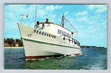 Miami Beach FL-Florida, Seaquarium Collecting Boat, Vintage Postcard picture
