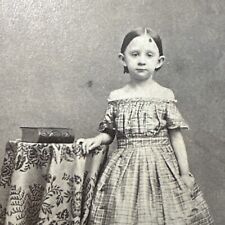 Creepy girl Bare Arms Antique Portrait CDV Photo Carte de Visite 1860 Providence picture