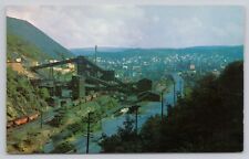 Shamokin Pennsylvania, Coal Mining Breakers Railroad Train, Vintage Postcard picture