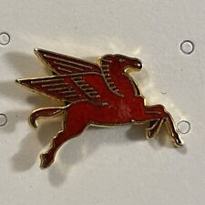 Mobil Oil Flying Red Enamel Pegasus Iconic Logo Lapel Hat Tie  Pin Rare Vtg USA picture