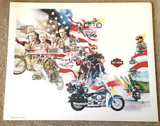 Vintage Roger Whitney 1992 Harley Davidson Poster 21x17 picture