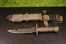 Lan-Cay M9 Bayonet w/ Scabbard Lancay - Black & Olive Color - Open Box - Greased picture