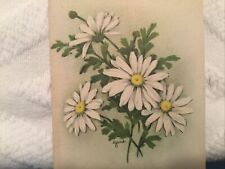 VTG 1946 Greeting Card White Daisies signed Jane Ars Sacra  picture