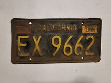 CALIFORNIA-1966 Vintage License Plate #EX-9662-Man Cave-Decor-Shop-Garage picture