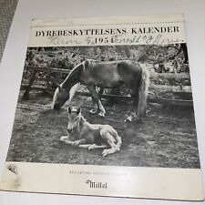 1954 Gunvor Fossum Norwegian Postcard Calendar of Animal Protection - No Dates picture