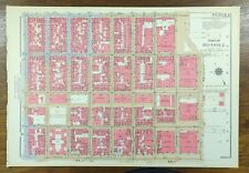 Vintage 1934 WILLIAMSBURG LOWER EAST SIDE MANHATTAN NEW YORK CITY Map GW BROMLEY picture