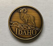 Idaho Big Horn Sheep Ram Bronze Coin Idaho Statehood Centennial Coin  picture