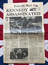 Original 1963 Newspaper JFK Assassination and Funeral Jackie Kennedy  picture