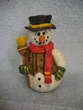 Vtg Midwest of of Cannon Falls Snowman with Top Hat, Gloves, Scarf Broom, Taiwan picture